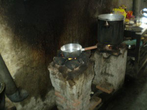 Methane-powered stoves